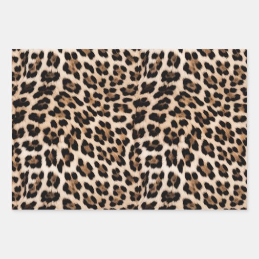 Chique bruin goud luipaard inpakpapier vel (Voorkant 2)