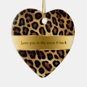 Chique bruin goud luipaard keramisch ornament (Rechts)