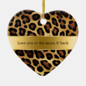 Chique bruin goud luipaard keramisch ornament (Voorkant)