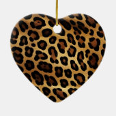 Chique bruin goud luipaard keramisch ornament (Achterkant)