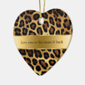 Chique bruin goud luipaard keramisch ornament (Links)