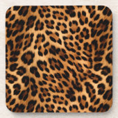 Chique bruin luipaard print bier onderzetter (Voorkant)