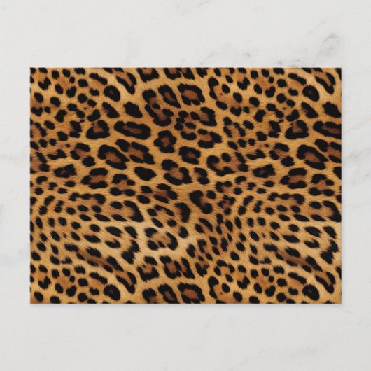 Chique bruin luipaard print briefkaart (Voorkant)