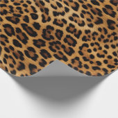 Chique bruin luipaard print cadeaupapier (Hoek)