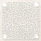 Chique bruin luipaard print deurmat glazen onderzetter (Achterkant)