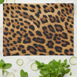 Chique bruin luipaard print deurmat theedoek