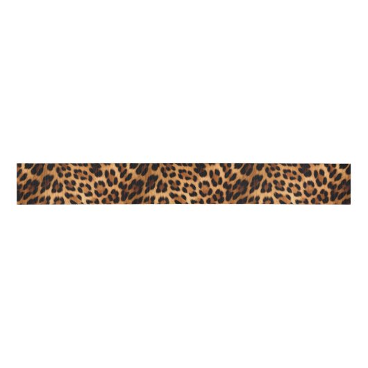 Chique bruin luipaard print grosgrain lint (Voorkant)