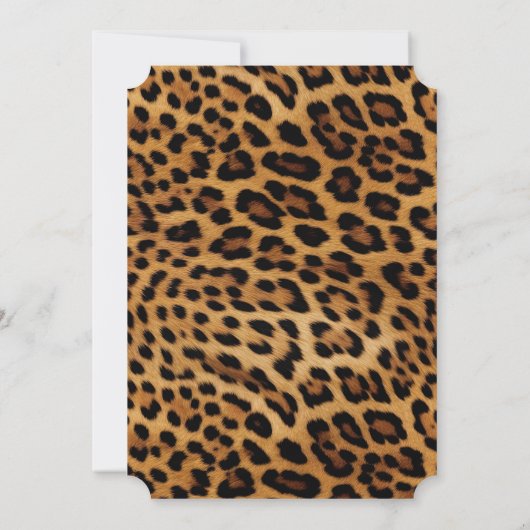 Chique bruin luipaard print kaart (Achterkant)