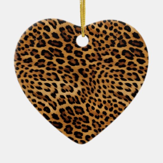 Chique bruin luipaard print keramisch ornament (Voorkant)