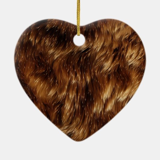 Chique bruin luipaard print keramisch ornament (Achterkant)