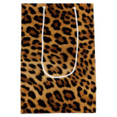 Chique bruin luipaard print medium cadeauzakje (Achterkant)