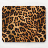 Chique bruin luipaard print muismat (Voorkant)