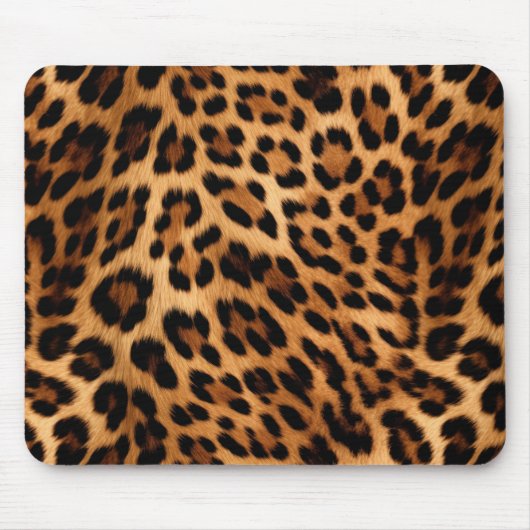 Chique bruin luipaard print muismat (Voorkant)