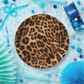 Chique bruin luipaard print papieren bordje (Feest)