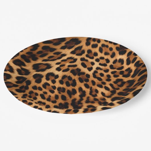 Chique bruin luipaard print papieren bordje (Gekanteld)