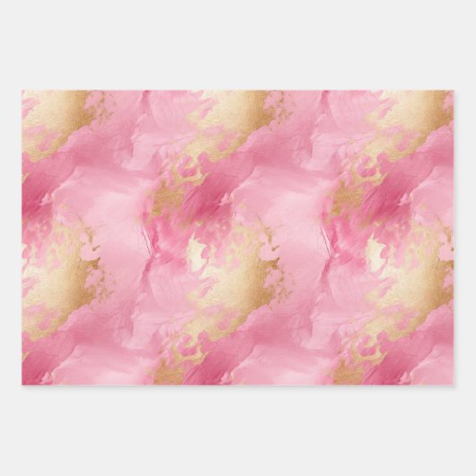 Chique bruin luipaard print roze goud inpakpapier vel (Voorkant 3)