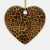 Chique bruin luipaard print roze goud keramisch ornament (Voorkant)