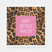 Chique bruin luipaard print servet (Voorkant)