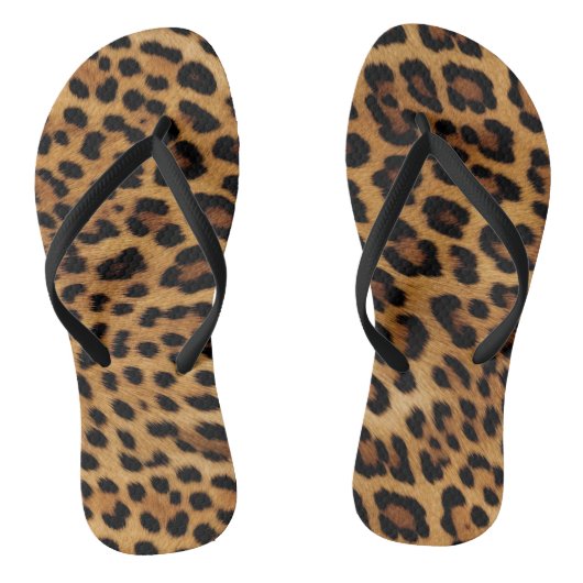 Chique bruin luipaard print teenslippers (Voetbed)