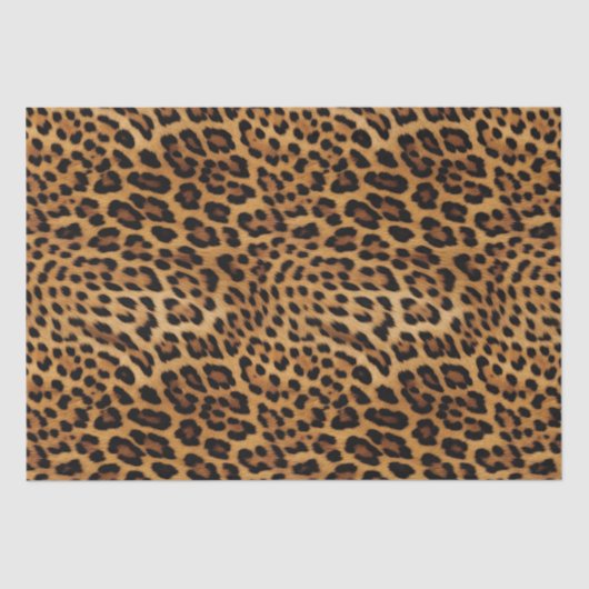 Chique bruin luipaard print tissuepapier (Voorkant)
