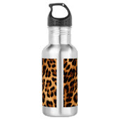 Chique bruin luipaard print waterfles (Achterkant)