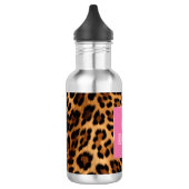Chique bruin luipaard print waterfles (Links)