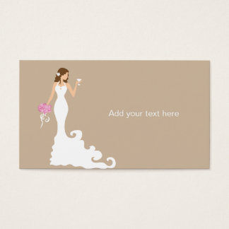 Chique Bruin Modern Bride Gift Label Kaart