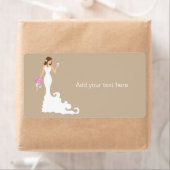 Chique Bruin Modern Bride Gift Label Label (Insitu)