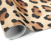 Chique bruin wit luipaard print cadeaupapier (Rol Hoek)