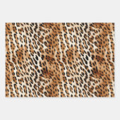 Chique bruin wit luipaard print inpakpapier vel (Voorkant 3)