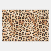 Chique bruin wit luipaard print inpakpapier vel (Voorkant)