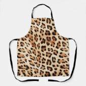 Chique bruin wit luipaard print schort (Voorkant)