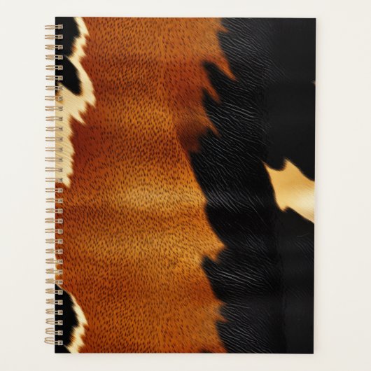Chique bruin zwart crème Western Koeienhuid Planner (Voorkant)