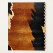 Chique bruin zwart crème Western Koeienhuid Planner (Achterkant)