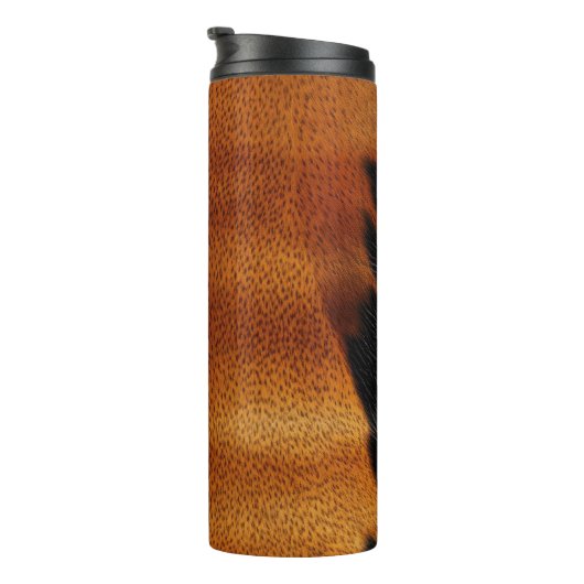 Chique bruin zwart crème Western Koeienhuid Thermosbeker (Geroteerd rechts)