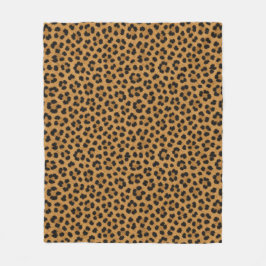 Chique bruine cheetahprint fleece deken