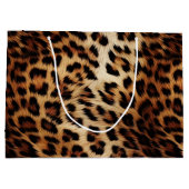 Chique bruine crème luipaard groot cadeauzakje (Achterkant)