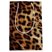 Chique bruine crème luipaard medium cadeauzakje (Voorkant)