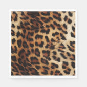 Chique bruine crème luipaard servet (Voorkant)