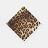 Chique bruine crème luipaard servet (Hoek)