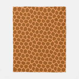 Chique bruine giraffendruk fleece deken