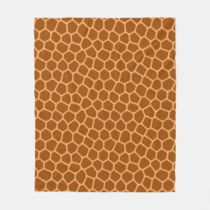 Chique bruine giraffendruk fleece deken