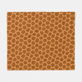 Chique bruine giraffendruk fleece deken (Voorkant (Horizontaal))