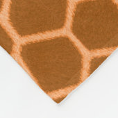 Chique bruine giraffendruk fleece deken (Hoek)