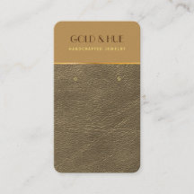 Chique bruine gouden leren elegante oorbeldisplay