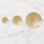 Chique bruine luipaard print & goud confetti (Voorkanten)