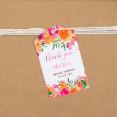 Chique bruisende herfst bloemrijke waterverf bruil cadeaulabel