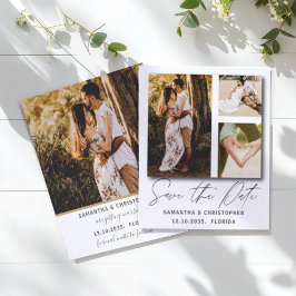 Chique budget foto Save Our Date uitnodiging