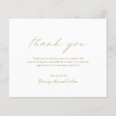 Chique Budget Funeral Bedankkaart Goud (Voorkant)