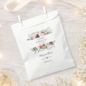 Chique Burgundy Blush Ivoorkleurig Bloem Bruiloft Bedankzakje (Geknipt)